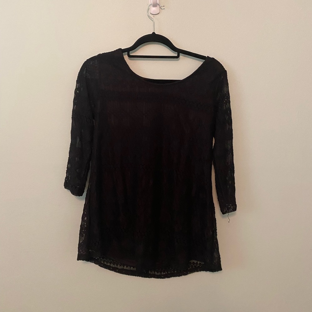 Black top with lace